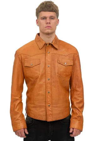 Infinity Mens Retro Shirt Jeans Jacket-Beijing - - Size Large