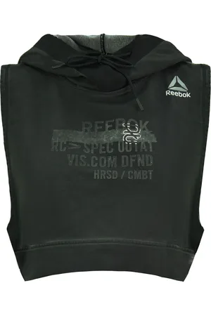 Reebok Combat Glory Sleeveless Training Cropped Womens Hoody BK3879 Spandex - Size Small