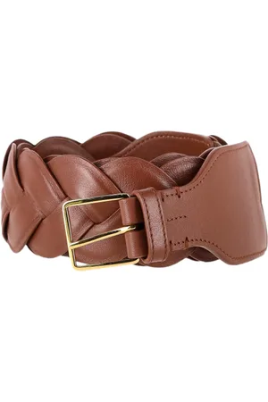Altuzarra Pre-owned Womens Skinny Braided Belt in Brown Calfskin Leather - - One Size