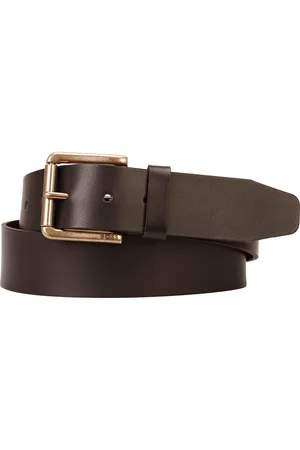 HUGO BOSS Mens Black Joris -sz40 Leather Belt Dark - Size 36 (Waist)