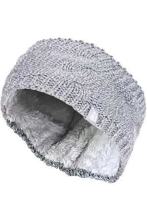 Heat Holders Womens Ladies Cable Knitted Fleece Lined Thermal Winter Ear Warmer Headband - - One Size