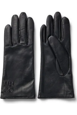HUGO BOSS Womens Accessories Beggy Gloves in Leather - Size 8 UK