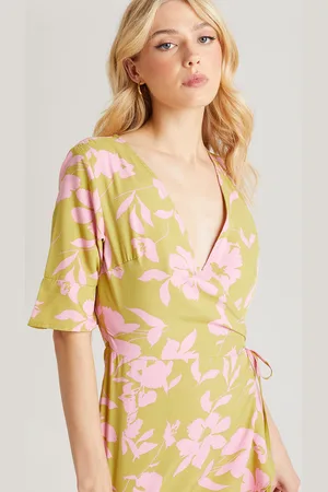 Urban Bliss Womens Floral Wrap Mini Dress - Size 10 UK