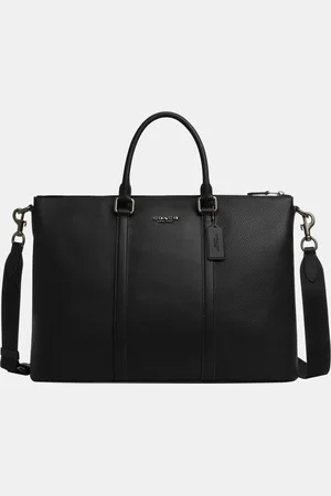 Coach Mens Caleb Work Bag in Pebbled Leather - - One Size