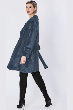 Jayley Womens Faux Fur Coat - - One Size