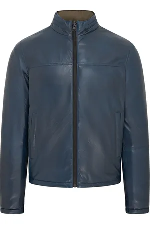Infinity Mens Reversible Bomber Jacket - Raufoss Lamb Leather - Size Medium