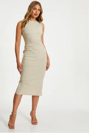 Quiz Womens Ruched Midi Dress - Size 16 UK