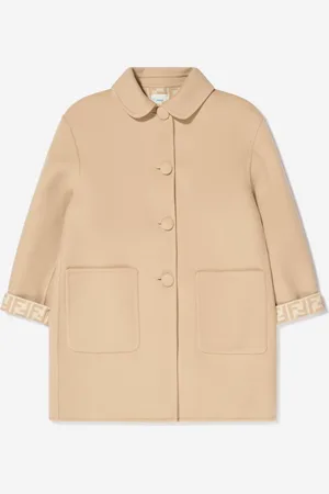 Fendi Girls Logo Print Coat - - Size 8Y