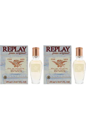Replay Womens Jeans Original For Her Eau de Toilette 20ml Spray x 2 - One Size