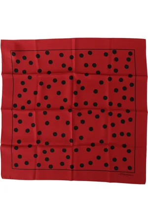 Dolce & Gabbana Mens Gorgeous Polka Dots Silk Handkerchief Scarf - - One Size