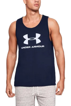 Under Armour Mens Sportstyle Logo Wicking Fitness Tank Top - - Size Small