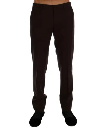 Dolce & Gabbana Mens Slim Fit Formal Pants in Wool Stretch - - Size IT 44 (Men