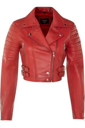 Infinity Womens Brando Cropped Jacket-Longtown - Lamb Leather - Size 16 UK