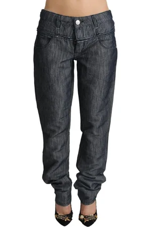 ACHT WoMens Dark Gray Ramie Mid Wide Waist Straight Denim Jeans - - Size 26 (Waist)