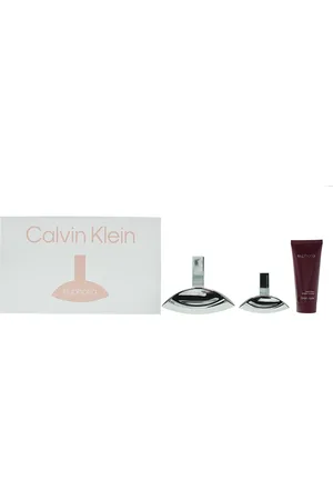 Calvin Klein Womens Euphoria Eau de Parfum 100ml, Eau de 30ml + Body Lotion Gift Set - One Size