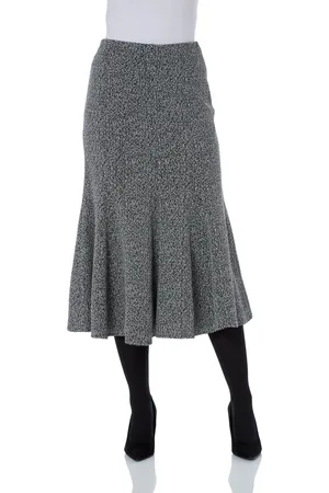 Roman Womens Flared Textured Midi Stretch Skirt - - Size 20 UK