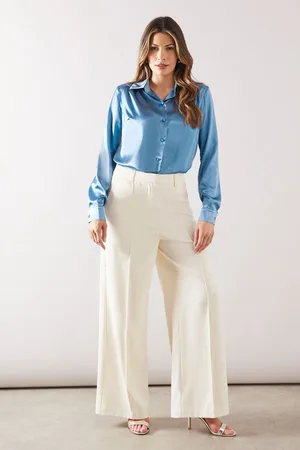 wallis Womens Button Front Satin Shirt - - Size 12 UK