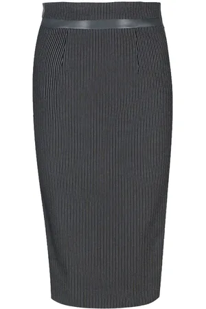 Conquista Womens High Waisted Pencil Skirt with Leather Detail - Size EU 46 (Womens)