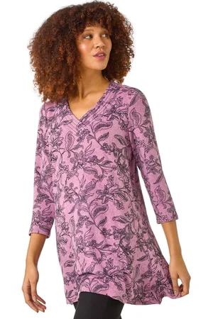 Roman Womens Floral Print Tunic Top - - Size 10 UK
