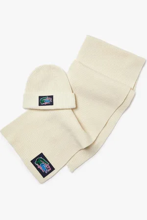 Lacoste Unisex Accessories Beanie & Scarf Gift Box in Wool - One Size