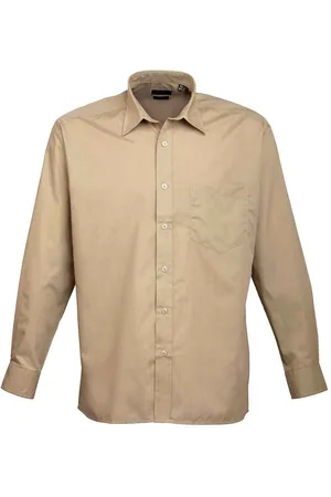 Premier Mens Poplin Long-Sleeved Shirt - Size 15 inch