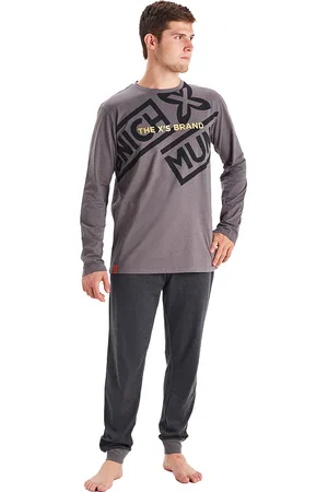 Munich Mens Winter pajamas long sleeve round neck MU1 men - - Size 2XL
