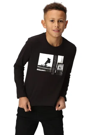 Regatta Boys Wenbie III Cotton Long Sleeve T Shirt - - Size 5-6Y