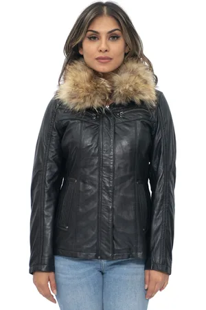 Infinity Womens Parker Jacket-Arvada - Nappa Leather - Size 20 UK