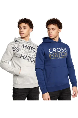 Crosshatch Mens Shardo Hoodie (Pack of 2) (Navy/ Marl) - Size Small