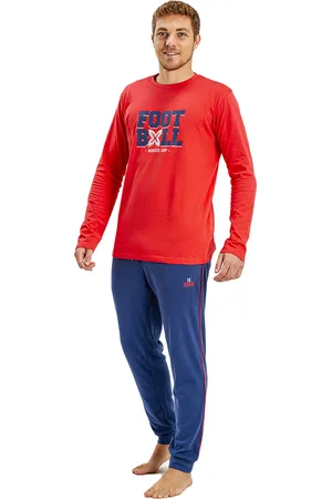 Munich Mens Long Sleeve Pajamas MUDP0150 - - Size Large