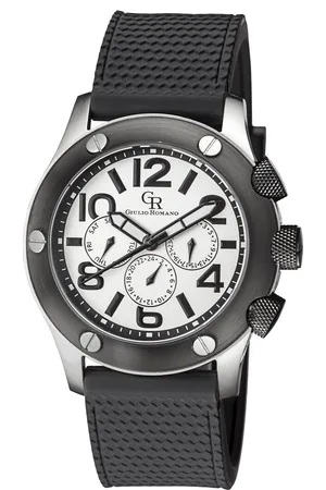 Giulio Romano : mens piemonte silver watch - - One Size