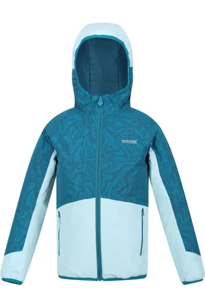 Regatta Kids Unisex Childrens/Kids Volcanics VII Reflective Waterproof Jacket (Gulfstream/Sea Haze) - - Size 11-12Y