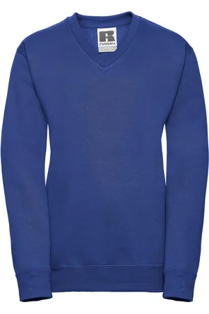 Russell Athletic Childrens Unisex Collection Childrens/Kids V Neck Sweatshirt (Bright Royal Blue) - - Size 7-8Y