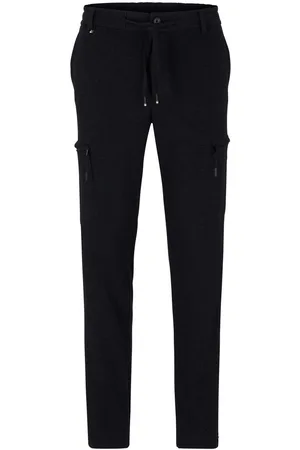 HUGO BOSS Mens Kane-DS Cargo Trousers in Dark viscose - Size 36W/32L