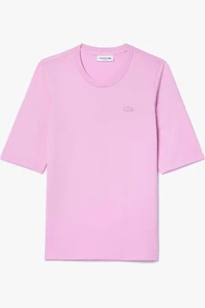 Lacoste Womens Soft Cotton Three Quarter Sleeve T-Shirt in - Size 10 UK