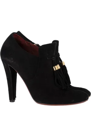 Gucci Pre-owned Womens Mischa Tassel Detail Ankle Boots in Suede - Size EU 37