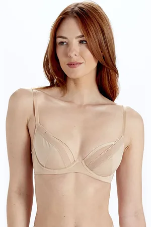 Pretty Polly Womens Naturals Non Padded Underwired Bra - Creme Brulee - - Size 36C