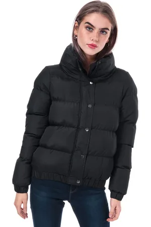 Brave Soul Womens Slay Padded Funnel Neck Jacket in - Size 14 UK