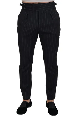 Dolce & Gabbana Mens Striped Wool Chino Pants - - Size IT 48 (Men