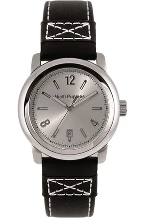 Hush Puppies : Mens Silver Watch.. - Leather - One Size
