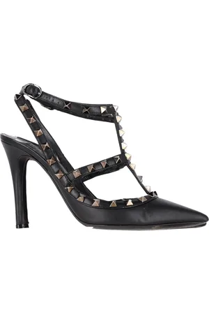 VALENTINO Pre-owned Womens Garavani Rockstud 100 Caged Pumps in Calfskin Leather - Size 37.5 EU/IT