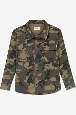 DL1961 Kids Unisex Ash Camouflage Shirt in - Size 12-14Y
