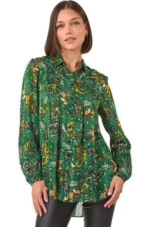 Roman Womens Paisley Print Pleated Blouse - - Size 14 UK