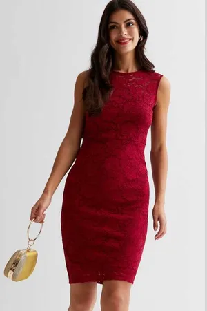 Gini London Womens Bodycon Lace Mini Dress - - Size 14 UK