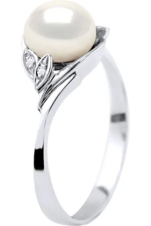 Diadema Womens - Ring - Gold - Real Freshwater Pearls - - Size L 1/2