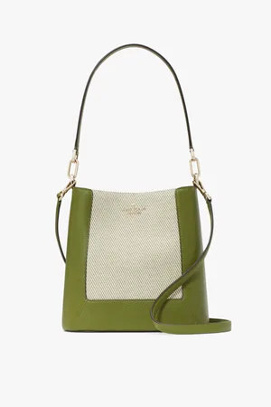 Kate Spade Womens Lena Canvas Colorblock Bucket Bag - - One Size