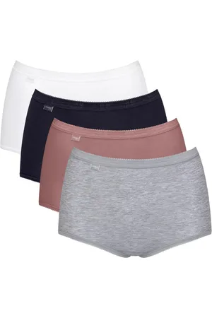 Sloggi Womens Basic+ Maxi Briefs 4 Pack - Polyamide - Size Large