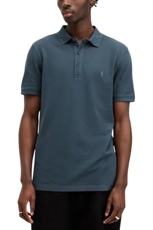 AllSaints Reform Mens Polo Shirt Summer Casual T Shirts - Cotton - Size 3XL