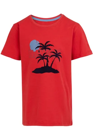 Regatta Kids Unisex Childrens/Kids Bosley VII Hawaii Palm Tree T-Shirt (Danger ) - Size 9-10Y