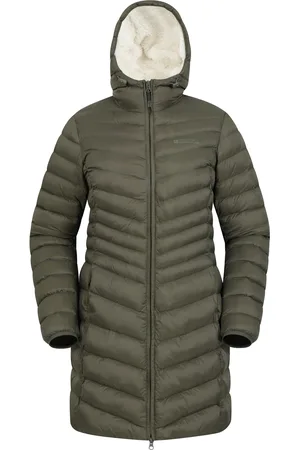 Mountain Warehouse Womens/Ladies Florence Faux Fur Lined Padded Jacket ( Green) Nylon - Size 14 UK